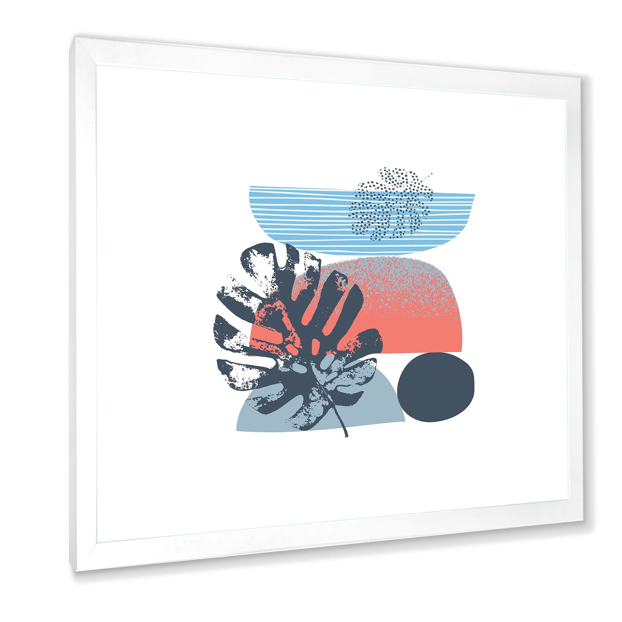 Designart 'Abstract Colorful Geometric Art Collage IV' Modern Framed Art Print
