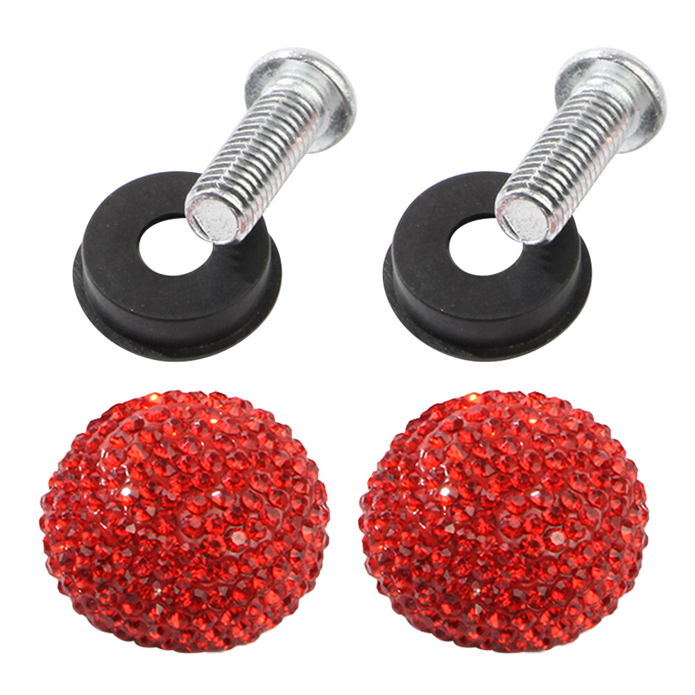 Vehicle License Plate Nuts and Bolts Rhinestone Car Screw Special