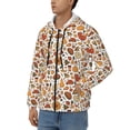 thumbnail image 3 of Kdxio Thanksgiving Food Print Men Hoodies Casual Hoodies for Men with Zip Pockets Full Zip Long Sleeve Sweatshirt Sports Hooded Jacket-Large, 3 of 5