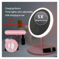 thumbnail image 2 of LED Makeup Mirror With Light Lamp With Storage Desktop Rotating Cosmetic Mirror Light Adjustable Dimming USB Vanity Mirror ,Widely Use, 2 of 7