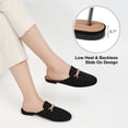 thumbnail image 5 of Ecetana Women's Mules Classic Suede Slip On Shoes Closed Toe Backless Flat Loafer Slides for Business Work Office Casual, 5 of 7