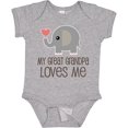 thumbnail image 3 of Inktastic Great Grandpa Loves Me Boys or Girls Baby Bodysuit, 3 of 5