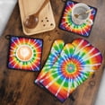 thumbnail image 5 of Rainbow Tie Dye Sunburst Kitchen Oven Mitt and Pot Holder Sets 2 Pcs for Baking, Cooking and Grilling, Heat Resistant Up To 392 °F, 5 of 7