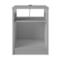 Mainstays Emery Nightstand with Power, Dove Gray