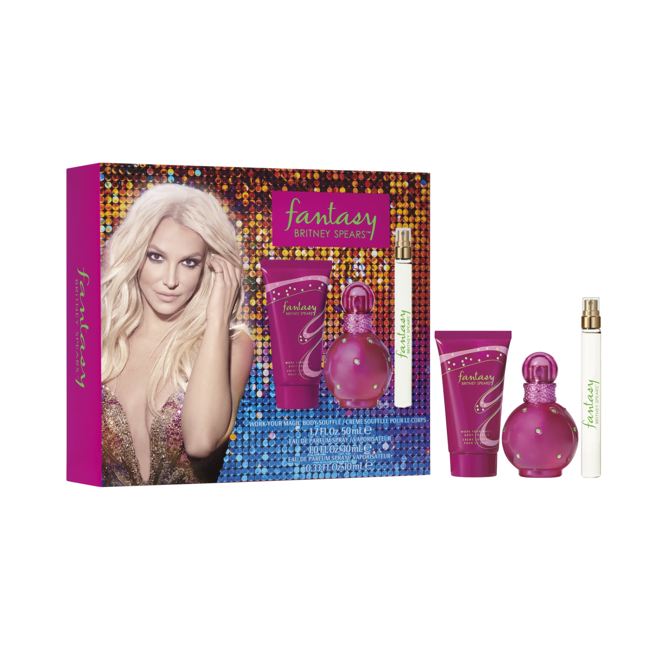 Britney Spears Fantasy 3 Piece Fragrance Gift Set For Women, Eau