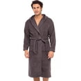 thumbnail image 3 of Notus Hooded Bathrobe for Men Soft Spa Nightgowns 100% Cotton Terry robes for Women - Towel Bathrobe Unisex Terry Cloth Bathrobe, Soft Shower Spa Robe Charcoal L, 3 of 6