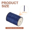 thumbnail image 2 of Uxcell Waxed Cord 0.8mm Dark Blue Waxed Polyester Cord 54 Yards String Thread Macrame Beading Wax Cord, 2 of 6