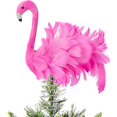 thumbnail image 1 of wonima02 Christmas Tree Topper Pink Flamingo Flamingo Tree Toppers with Fluffy Artificial Feathers Christmas Home Holiday Ornament, 1 of 1