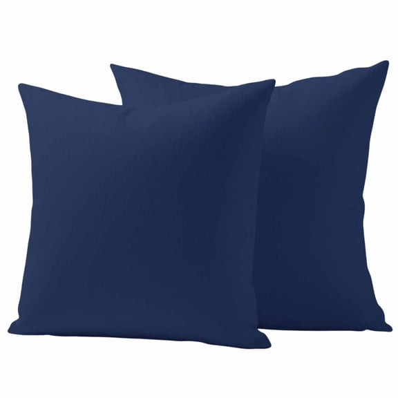 2 Pack Outdoor Waterproof Throw Pillow Covers,Modern Solid Color Navy Blue Decorative Square Pillow Case Patio Pillowcases for Chair Couch Sofa 16x16in