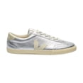 thumbnail image 1 of Tenis Veja para mujer color plateado con logo blanco, agujetas blancas y suela de goma, 1 of 4