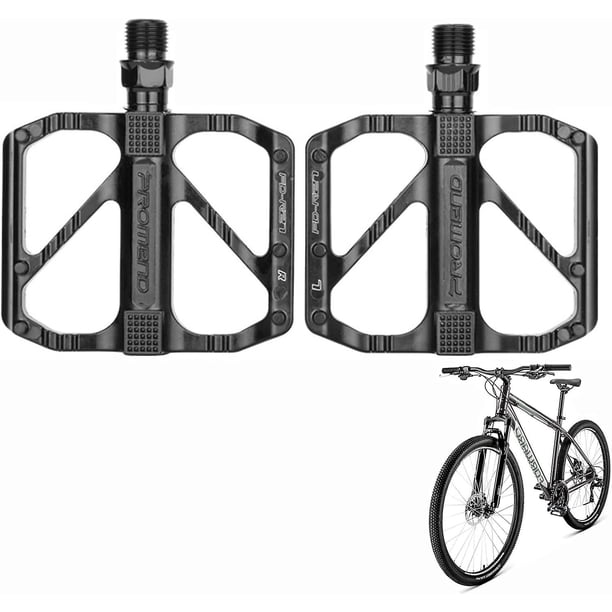 Pedales De Bicicleta, Pedales De Bicicleta De Montaña De Aluminio, Pedales De Bicicleta Durables Antideslizantes, Rodamientos Sellados A Prueba De Agua, Diseño Antideslizante De Doble Cara, Adecuado P Afortunado Sencillez
