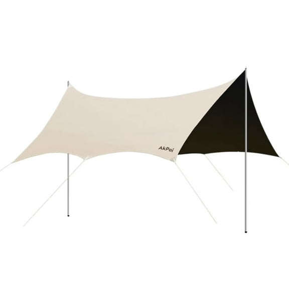 AkPoi Tents,Portable Beach Tent Sun Shelter with Sand Anchor - Lightweight Beach Shade Canopy