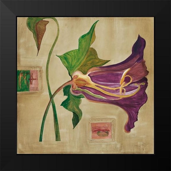 Richter-Armgart, Rose 12x12 Black Modern Framed Museum Art Print Titled - Blutenanatomie: Amaryllis