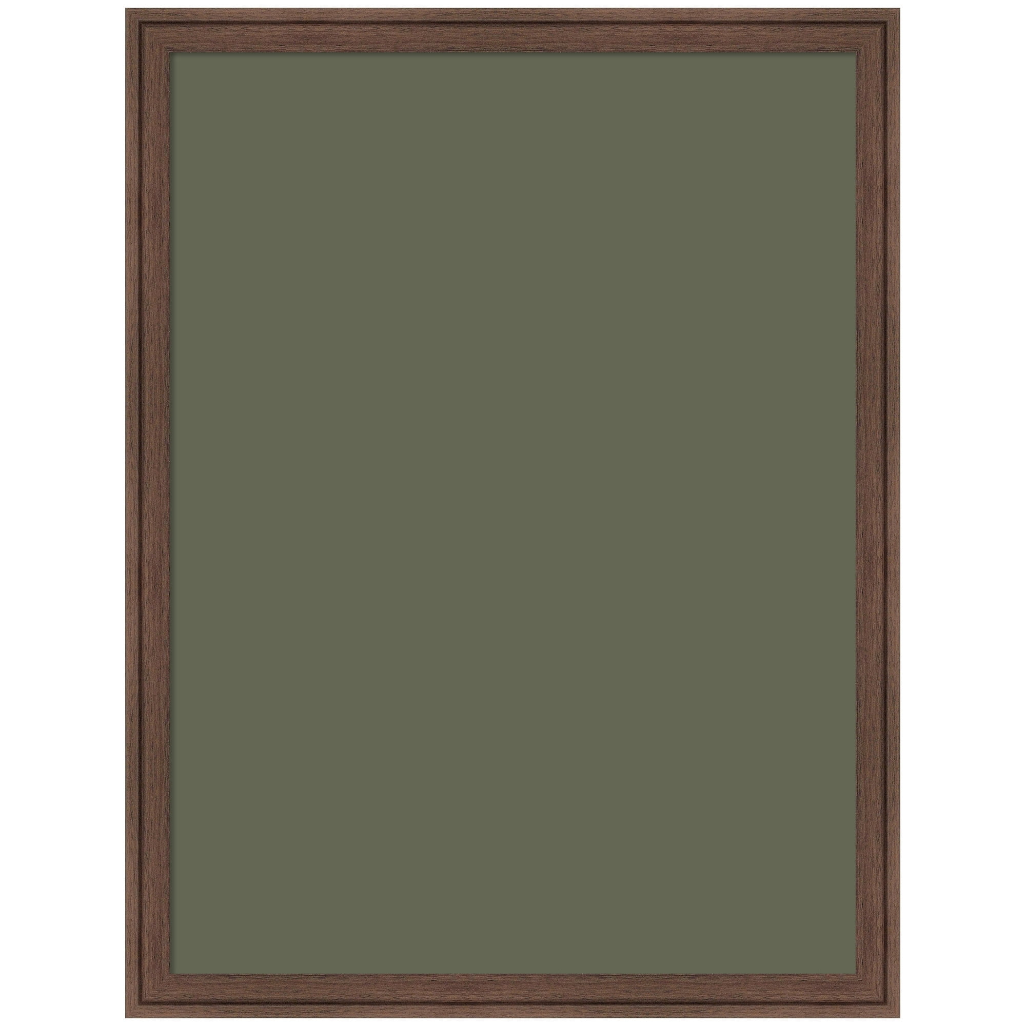 Kate and Laurel Framed Fabric Pinboard 20 x 26,  Printed Linen Classic Bulletin Board for Use as a Vision Board or Wall Organization, Florence Medium Brown Frame