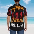 thumbnail image 4 of Sikiie Not All Who Wander Are Lost Hiking Print Men's Hawaiian Shirt, Summer Beach Button Pocket Short Sleeve T-Shirt,X-Large, 4 of 7