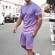 thumbnail image 2 of Mens Pantalones Casuales Cuello Redondo Impresión de Manga Corta Blusa Y Pantalones Cortos Traje, Pantalones de Traje para Hombres, 2 of 5