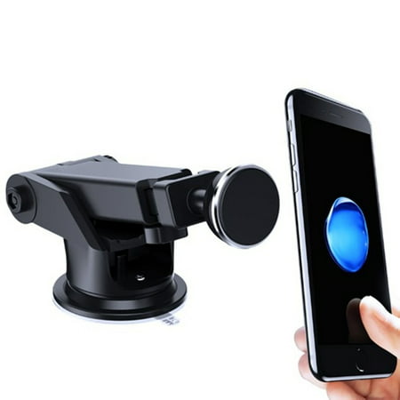 Insten Rotatable Retractable Magnetic Car Dash Mount Dock Window Holder for Universal Cell Phone Tablet -
