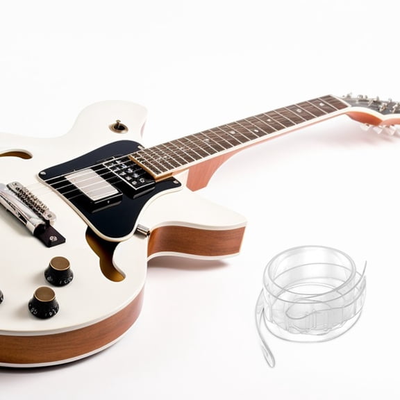 STRANDCHIC Premium Guitar Strap 1Pc White Transparent Design Comfortable Adjustable