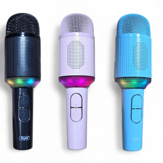 Microfono Karaoke Bluetooth Recargable con Distorcionador de Voz para Niños