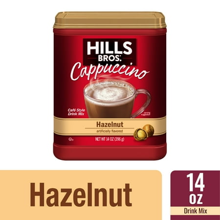 Hills Bros. Instant Cappuccino Mix, Hazelnut, 14 oz (Pack of 1)