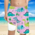thumbnail image 4 of MEZZALL Boys Shark Printed Swimming Shorts With Lace Up High Waisted Loose Casual Swim Trunks Summer Beach Vacation Pool 10-12 Years Lovely Kids Wear, 4 of 5