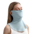 thumbnail image 2 of MSJUHEG Neck Gaiter Women,Loops Face Mask,Bandana Face Mask,Motorcycle Face Mask,Cloth Face Mask,Driving Neck Guard Sunshade Kini Breathable Ice Silk Mask Blue One Size, 2 of 3