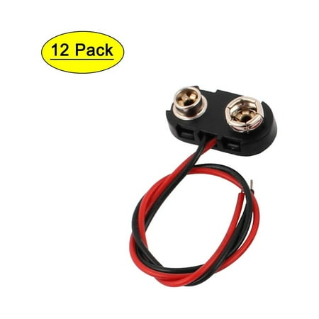 12 Pcs 9 Volt Battery Clip T type Shell Buckle Connector Wire 15cm price history on PriceWatchPro