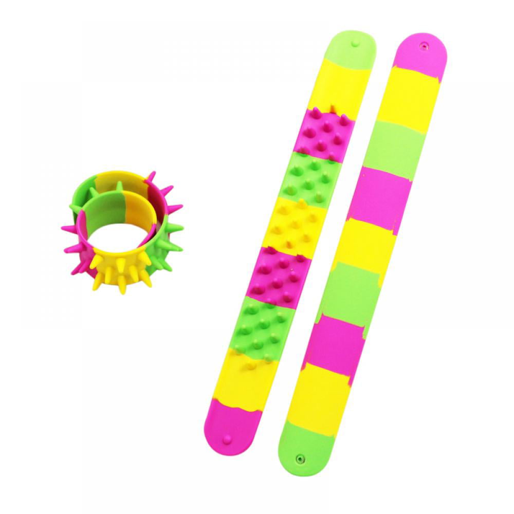 Spiky Slap Bracelets,Slap Bands (3 Pack),Great Sensory Toys,Fidget Toys  ,BPA Free 