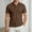 Coffee, variant on Men Polo Shirts Short Sleeve Button Down Textured Shirt Basic Grey Fashion Shirt for Man