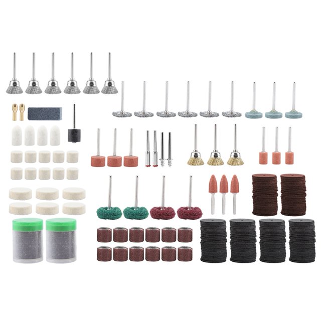 Kit de accesorios para herramientas rotativas de lijado y pulido de 347 piezas