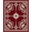Red, Pattern 3, variant on ODIKA 4'x6' Machine Washable Non-Slip Area Rug, Elegant Damask Jacquard Embossed Textured Vintage High Traffic Rug, Ivory, 545778