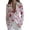 Light Pink, variant on ManxiVoo Womens Trendy Lightweight Printed Long Sleeve Lapel Blazer Single Button Daily Wear