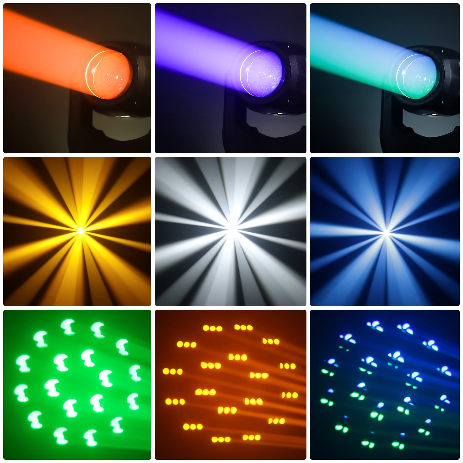 150W LED Moving Head Light RGBW Gobo Beam Stage DMX Spot Lighting DJ Disco Show