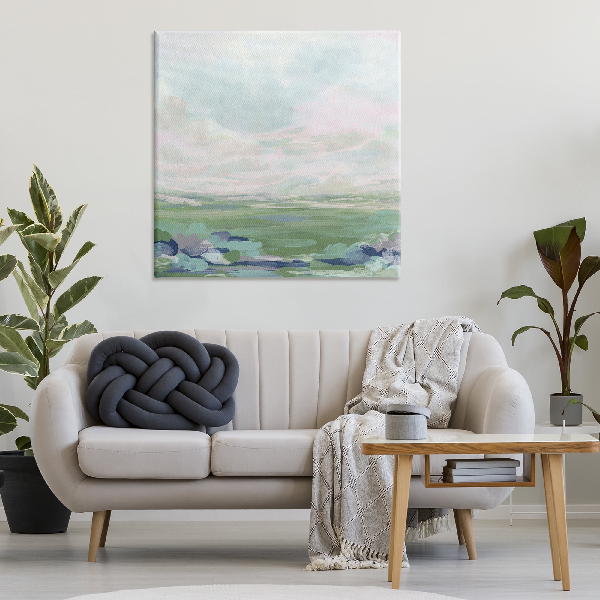 Stupell Industries Faded Grassland View Landscape & Nature Painting Wrapped Canvas Art Print Wall Art, 36 x 36