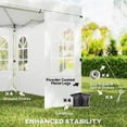 thumbnail image 5 of Outsunny 9.6 x 9.6 ft Pop Up Canopy Tent with Sidewalls, One Push Setup, UPF50+ Outdoor Portable Instant Canopy Shelter with Sandbags, White, 5 of 9