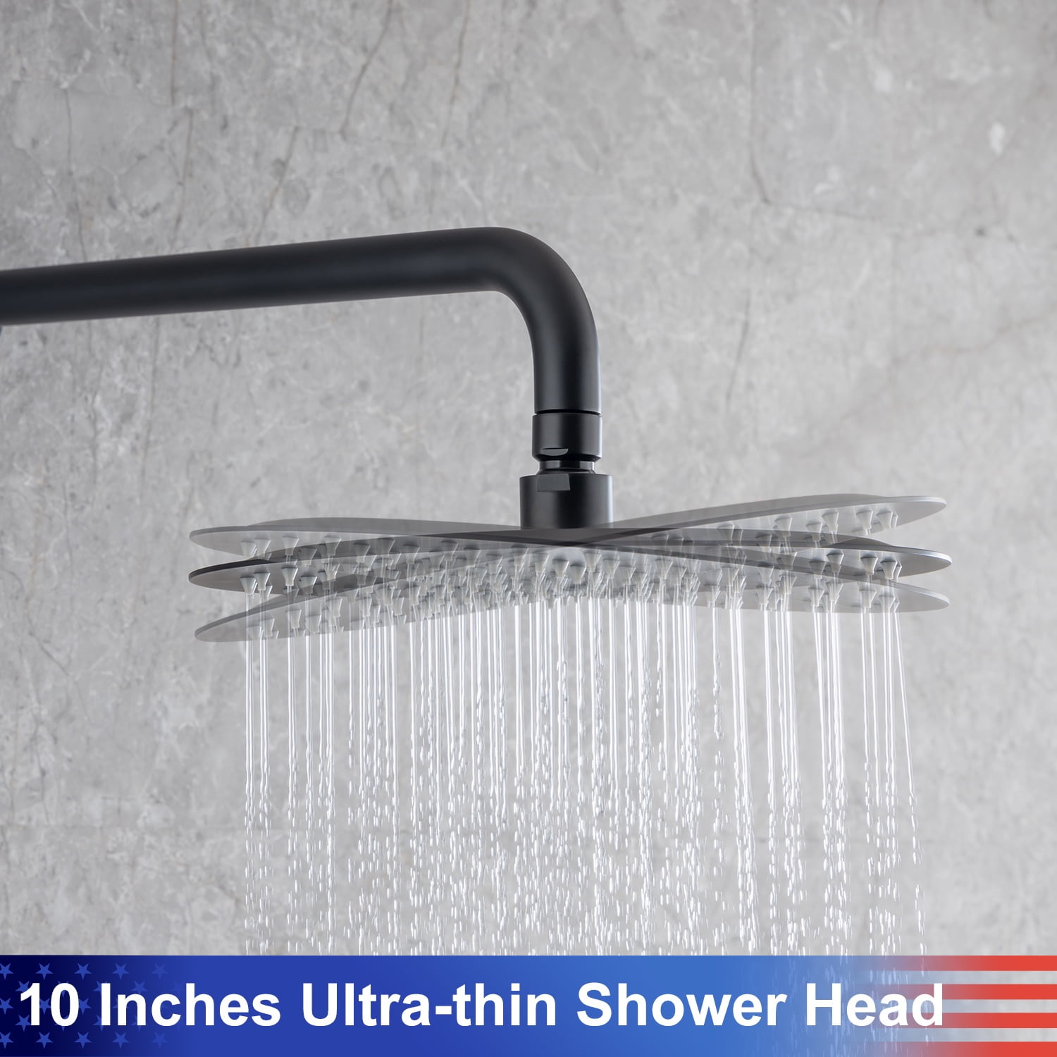 Rainlex One-Handle 1-Spray Matte Black Bathtub Shower Faucet