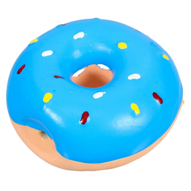Juguete masticable de látex para mascotas, realista, con forma de dona, chirriante, interactivo, para perros que necesitan masticar, suministros para cachorros.