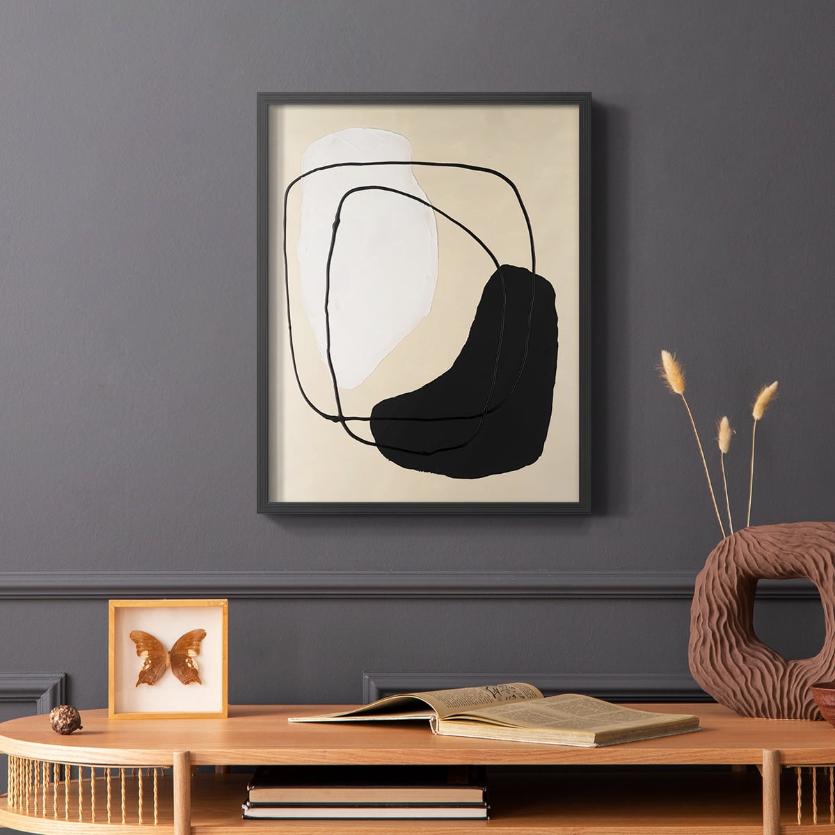 Avant Mod I Framed Print in Black Solid Wood Framed Print No Nail Hanging