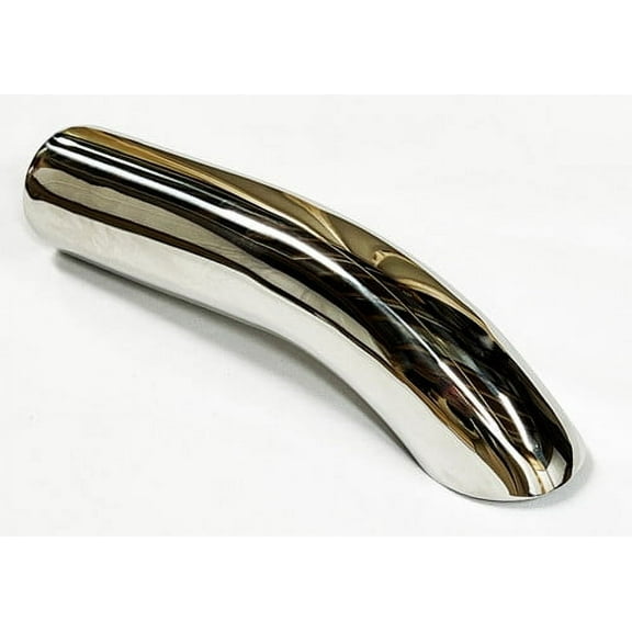 Exhaust Tip 1.50" Inlet 1.75" X 9.00" Long  Turndown WCRTD150-150-SS Chrome 304 Stainless Steel Wesdon Exhaust Tip