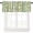 Teal, variant on Lemon Strope Curtain Valance for Windows/Kitchen/Living Room/Bedroom, Blue Geometric Watercolor Flower Summer Rod Pocket Window Treatment Short Drape Topper Small Tier Cafe Curtains Panel 54X18