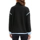 thumbnail image 3 of Sudadera recortada para mujer ATHLECHIC con media cremallera, pulóver de forro polar, chaqueta oversized con bolsillos, S, negra, 3 of 5