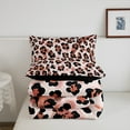 thumbnail image 4 of Orange Leopard Bedding Twin,Kawaii Safari Animal Bedding Comforter Sets Luxury Soft,Cartoon Geometric Comforter Set,Abstract Down Comforter with 1 Pillow Case Bedroom Decor, 4 of 6