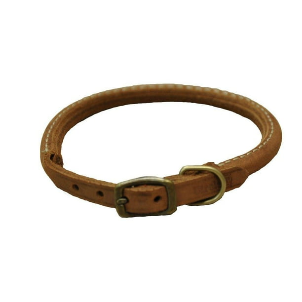 Coastal Pet Products Circle T Rustic Leather Round Dog Collar, 3/4" x