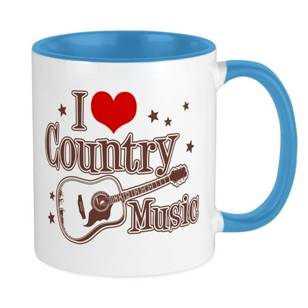 

CafePress - I Love Country Music Mug - Ceramic Coffee Tea Novelty Mug Cup 11 oz