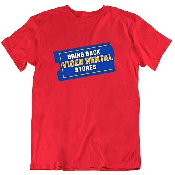Bring Back Video Rental Funny Nostalgia Pop Culture Novelty Design Cotton Red - Walmart.com
