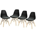 thumbnail image 5 of Gymax 4PCS Mid Century Modern DSW Chair Dining Chair Furniture W/ Linen Cushion Black, 5 of 10