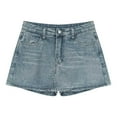 thumbnail image 5 of RUTAYY Women Denim Skirt Short A-Line High Waist Stretch Casual Skirt For Daily Vacation Party Club Solid Color Smocked Boho Pleated Skirts, 5 of 5