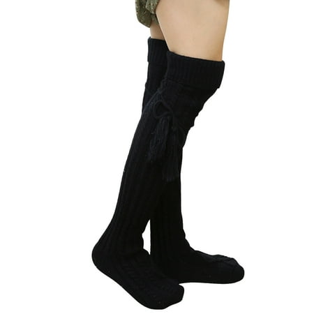 Yuemengxuan Knitted Socks for Women Warm Foot Cover Knitting Long Accessories Party Thick Leg Cover