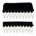 thumbnail image 2 of Hat Organizer Hanger with 10 Large Clips - Suspended Bracket for Baseball Caps, Clothes, Towels - Foldable Space-Saving Storage Rack - Stainless Steel and Plastic Construction - 12×32cm, 2 of 9