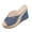 Light Blue, variant on Women's Sandals Wedge Heel Peep Toe Slides Casual Comfortable Backless Loafers Slip On Dressy Walking Shoes for Summer Work Party Outdoor Brown 6